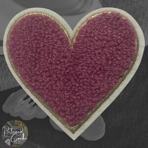 Heart in Purple Iron On Patch